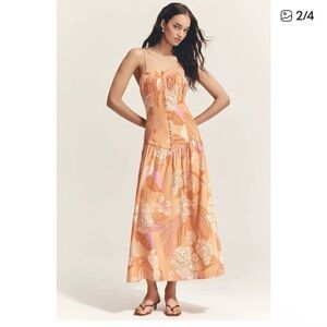 NWT Farm Rio Linen Maxi Dress